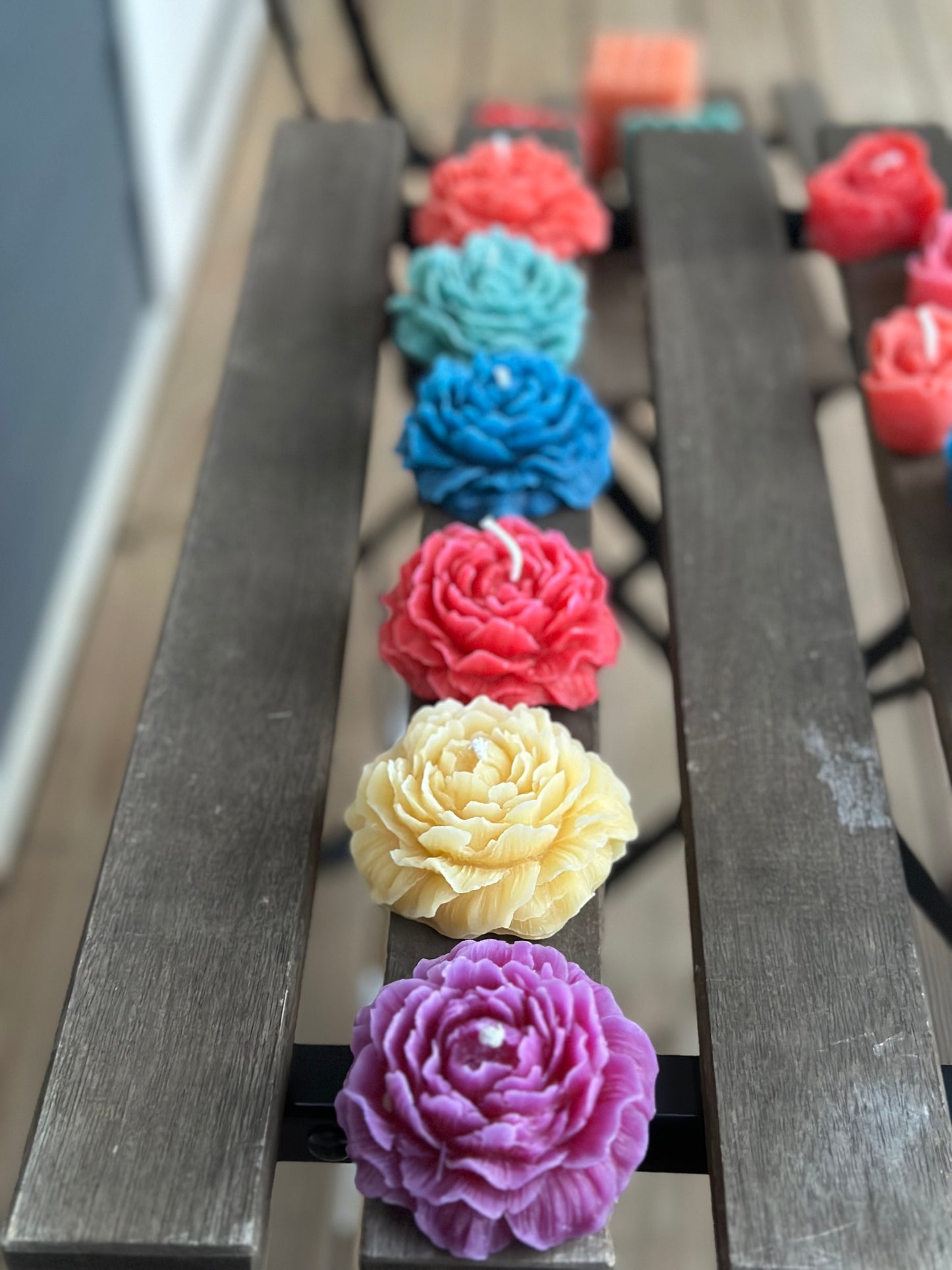 100% Beeswax Peony flower