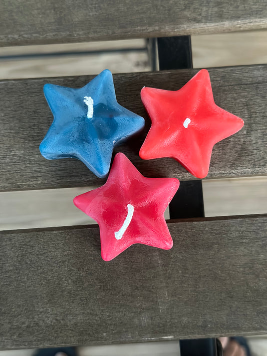 Star bright floating star beeswax candle